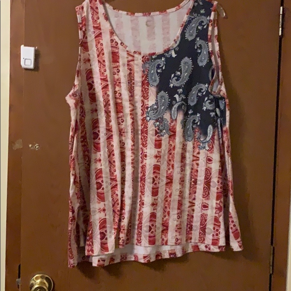 American flag tank top